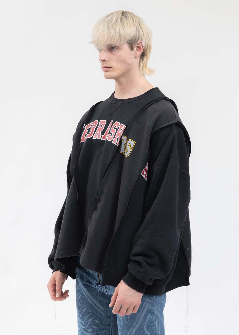 DISCOVERED Wide College Sweat - Black | Garmentory