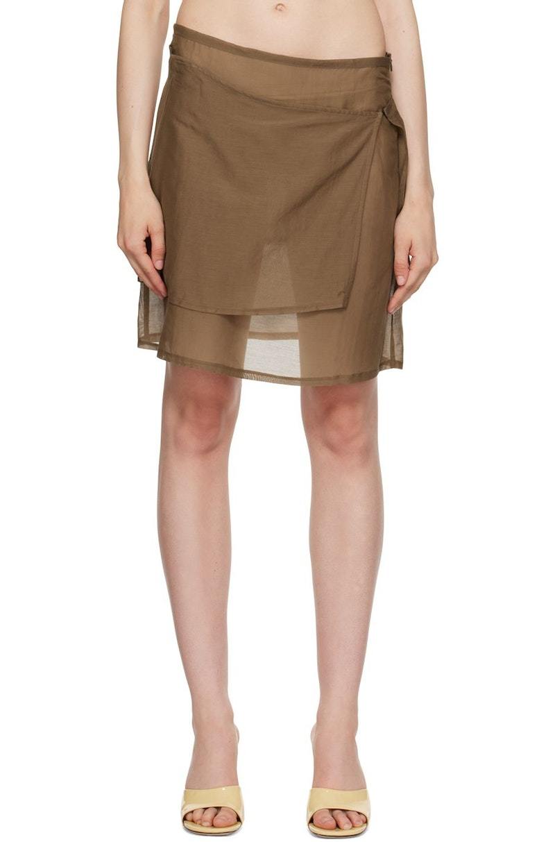 Paloma Wool Brown Nelly Miniskirt - Brown | Garmentory