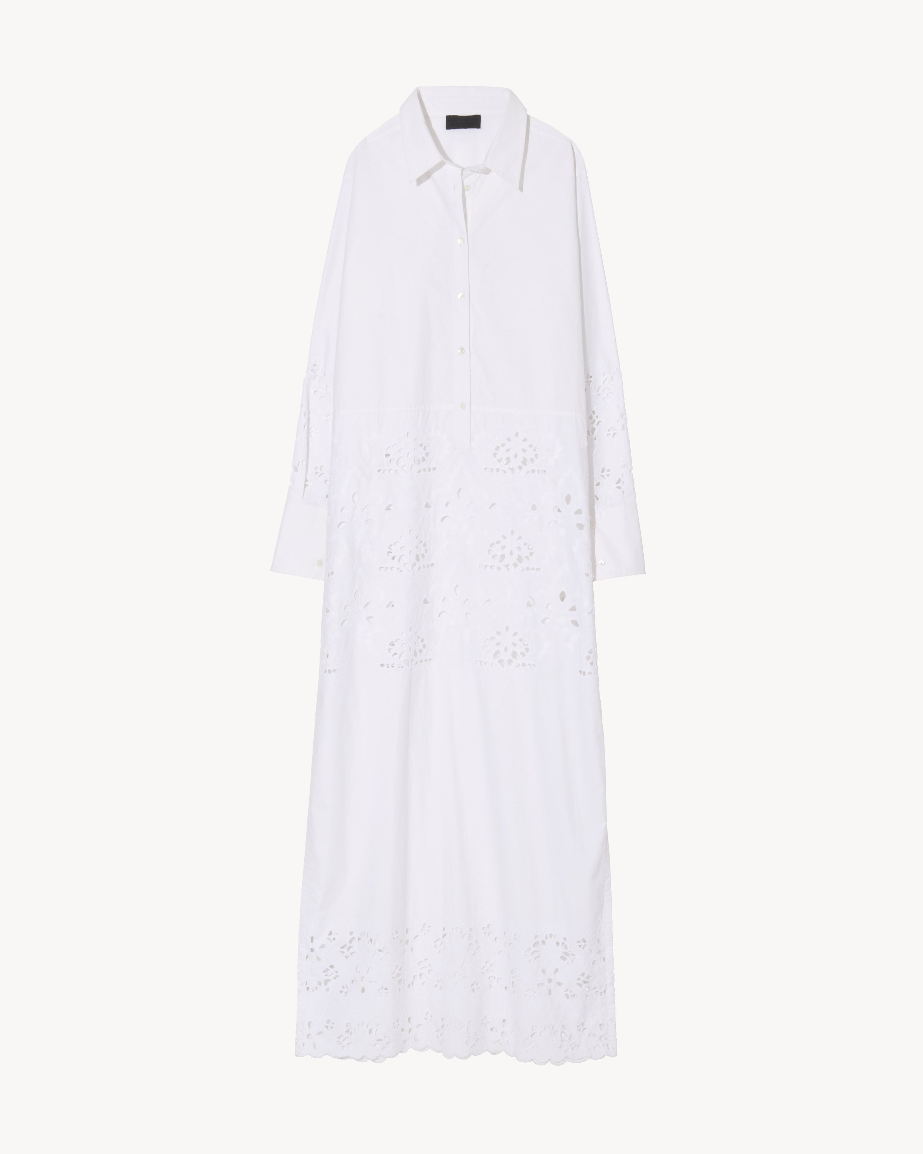 Nili Lotan Louanne Embroidered Long Poplin Dress | Garmentory Nili Lotan Louanne Embroidered Long Poplin Dress | Garmentory