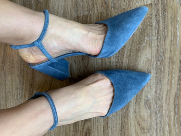 Vibrant Blue Heels with strap