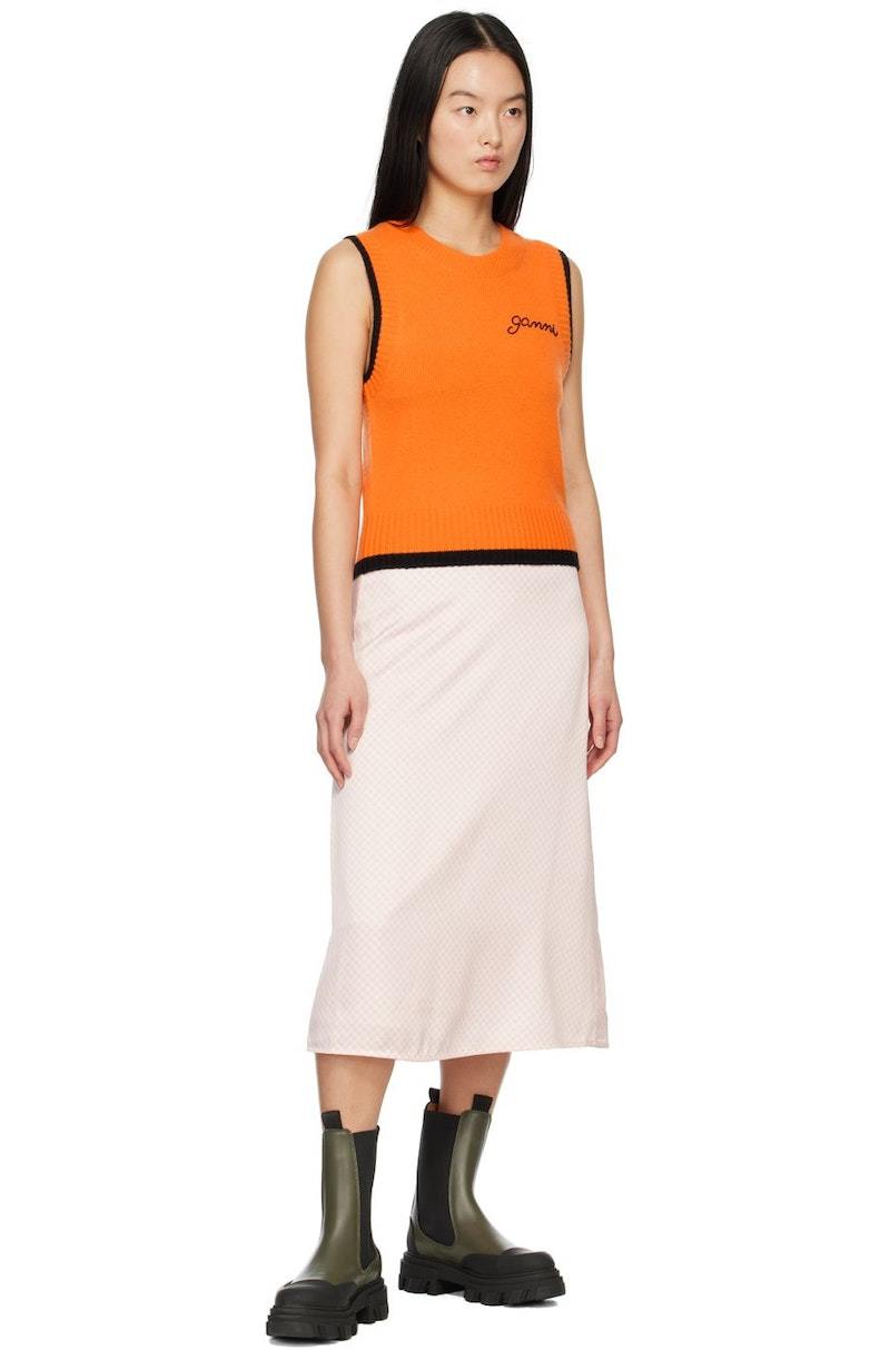 GANNI O-Neck Vest - Orangeade | Garmentory
