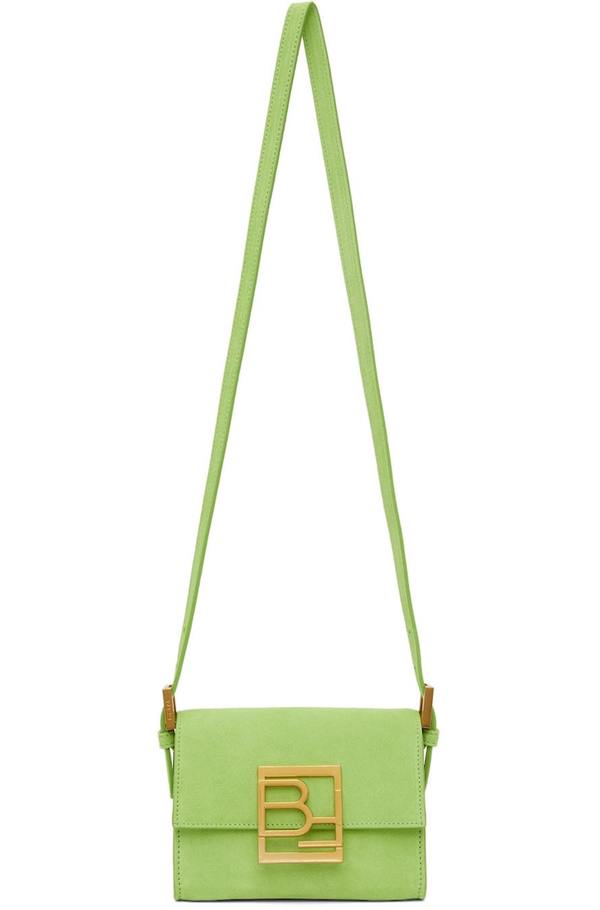 Baguette Bag By Far Green Bag BY FAR Suede Fran Bag Green