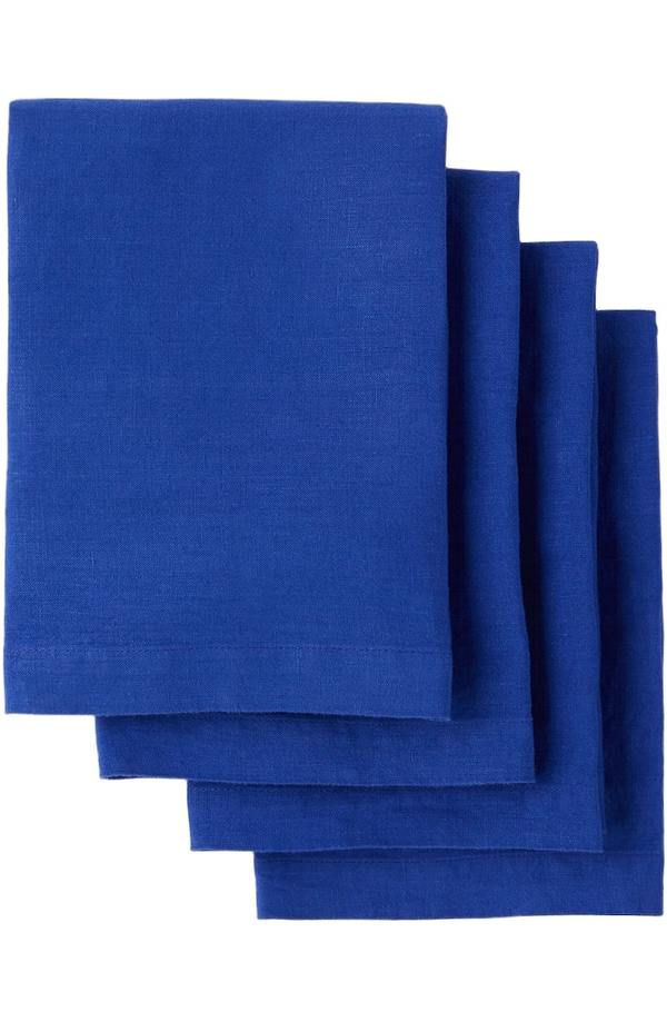 Tekla Linen Napkin Set Blue Garmentory
