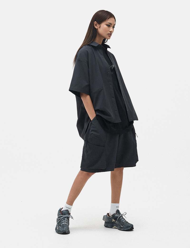 GOOPiMADE GNV-17 SOFTBOX Parabola Big Shirt - Iron Grey | Garmentory