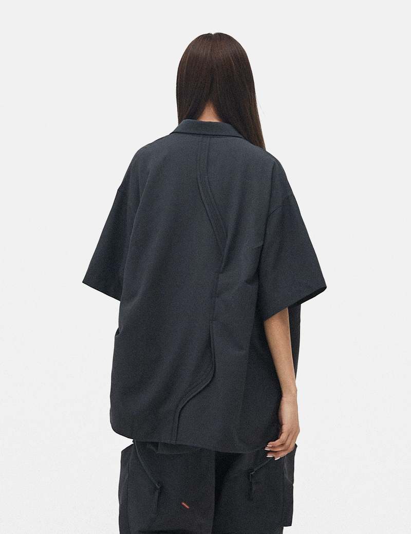 GOOPiMADE GNV-17 SOFTBOX Parabola Big Shirt - Iron Grey | Garmentory