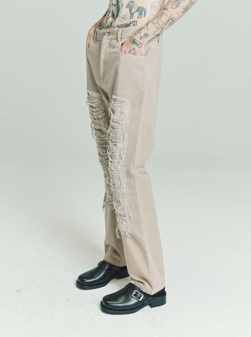 Paula's Ibiza Loewe Ripped Trousers - Beige | Garmentory