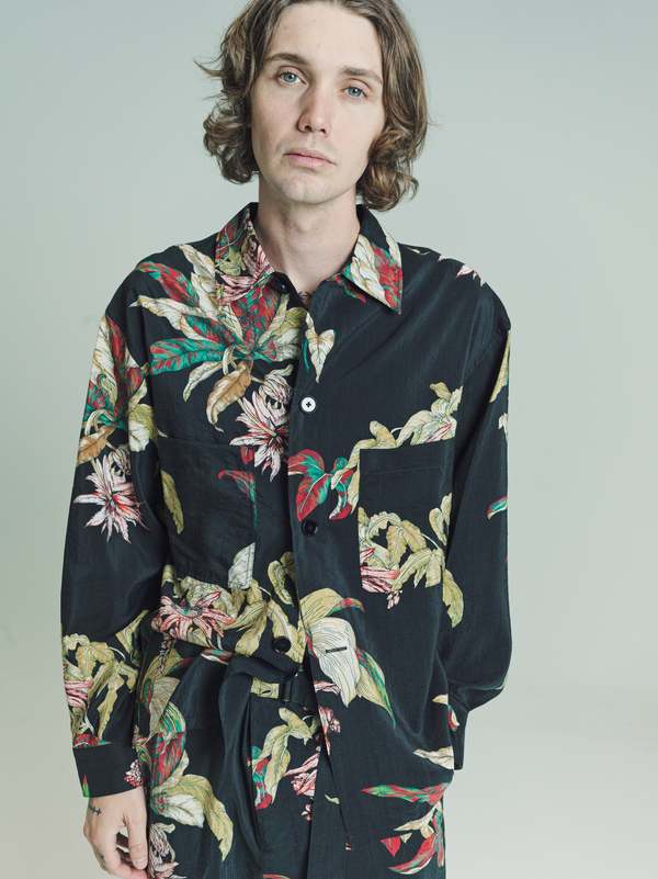 Lemaire Dry Silk Pyjama Shirt - Tropical | Garmentory