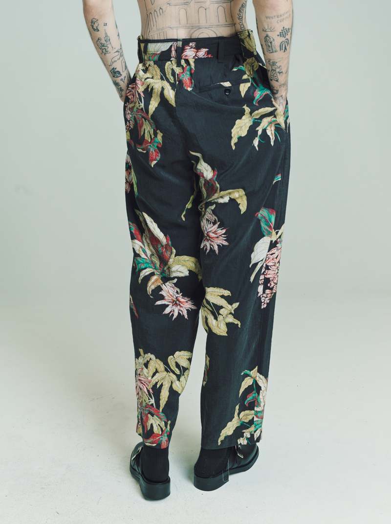Lemaire Tropical Silk Belted Loose Pants - Print Lemaire Tropical Silk Belted Loose Pants - Print