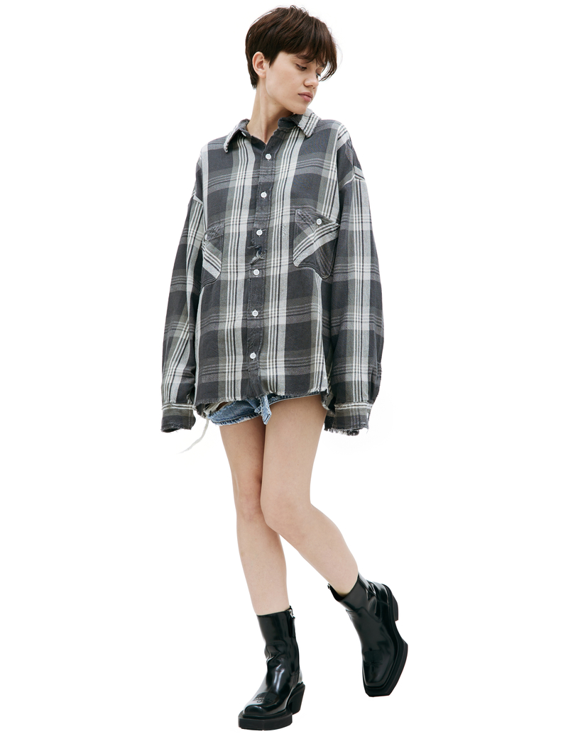 Shadow Plaid Flannel Shirt NewJeansミンジ着用 NJZ Outfits on X: 