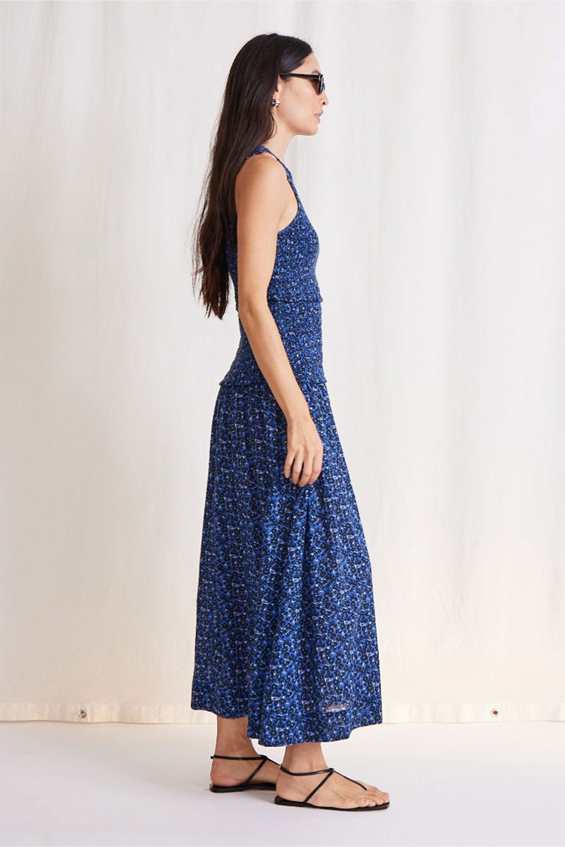 casual white floral maxi dress Renesmee White Floral Satin Maxi Dress - US 14