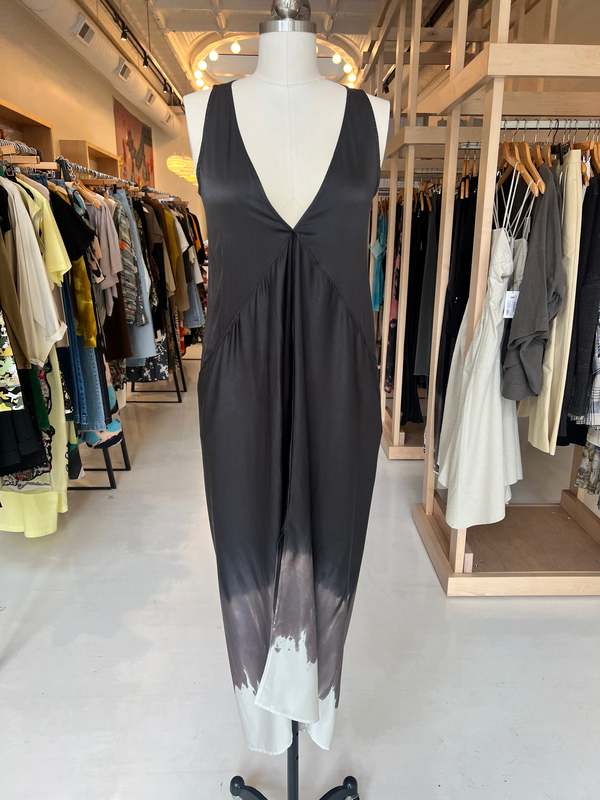 chinese dress ladies Mirabella Olive Satin Ombre Maxi Dress main image 0