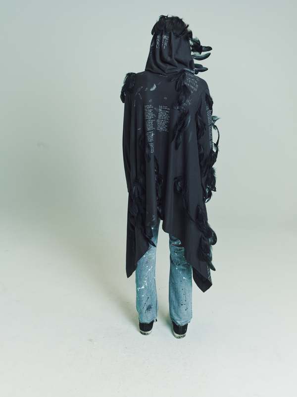 希少 NUMBER (N)INE 08ss BIRDS期 カシミヤ 紐 ストール