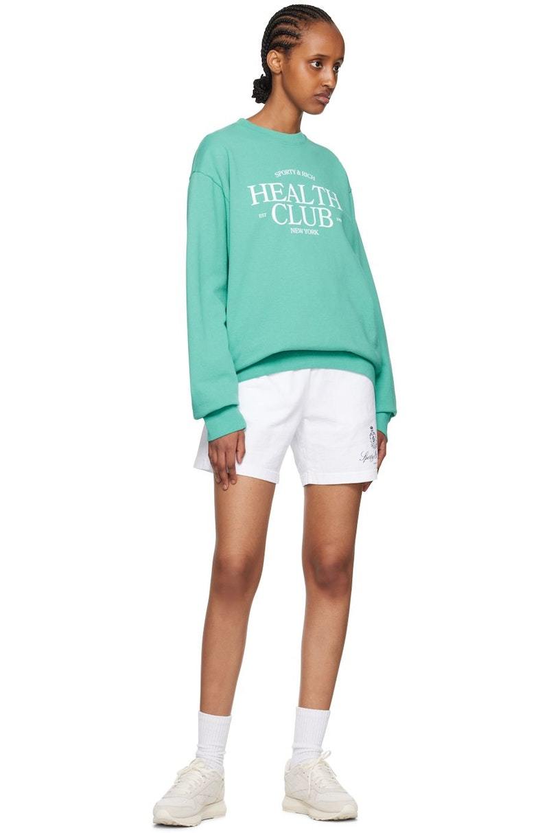 ★Sporty & Rich★ Gym Sweatshirt Faded Teal CR855FT CR855FTS WELLNESS-IVY-CREWNECK-FADED-