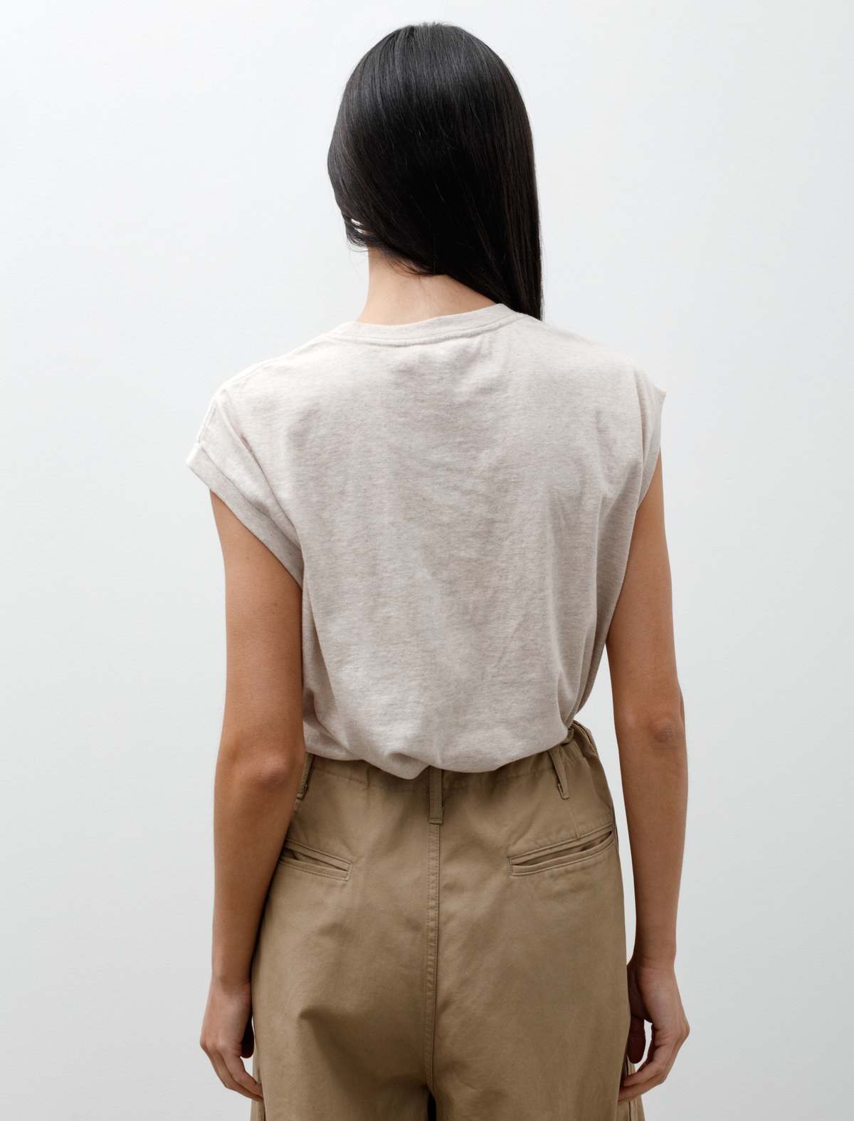 Auralee Seamless Crew Neck Sleeveless Top - Brown | Garmentory