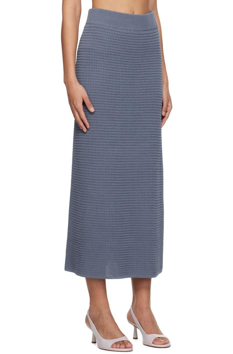 Loulou Studio Manta Midi Skirt - Blue | Garmentory