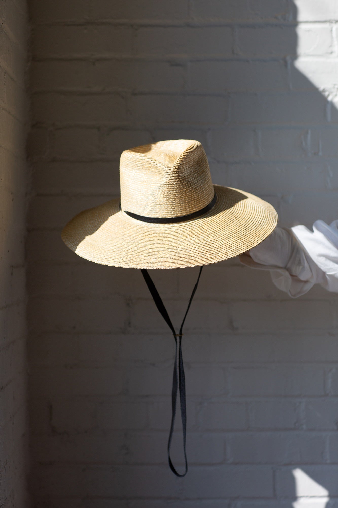 Janessa Leone Milton Straw Hat with Adjustable Black Leather Straps RARE Janessa Leone Aiden Straw Western Hat | Neiman Marcus main image 4