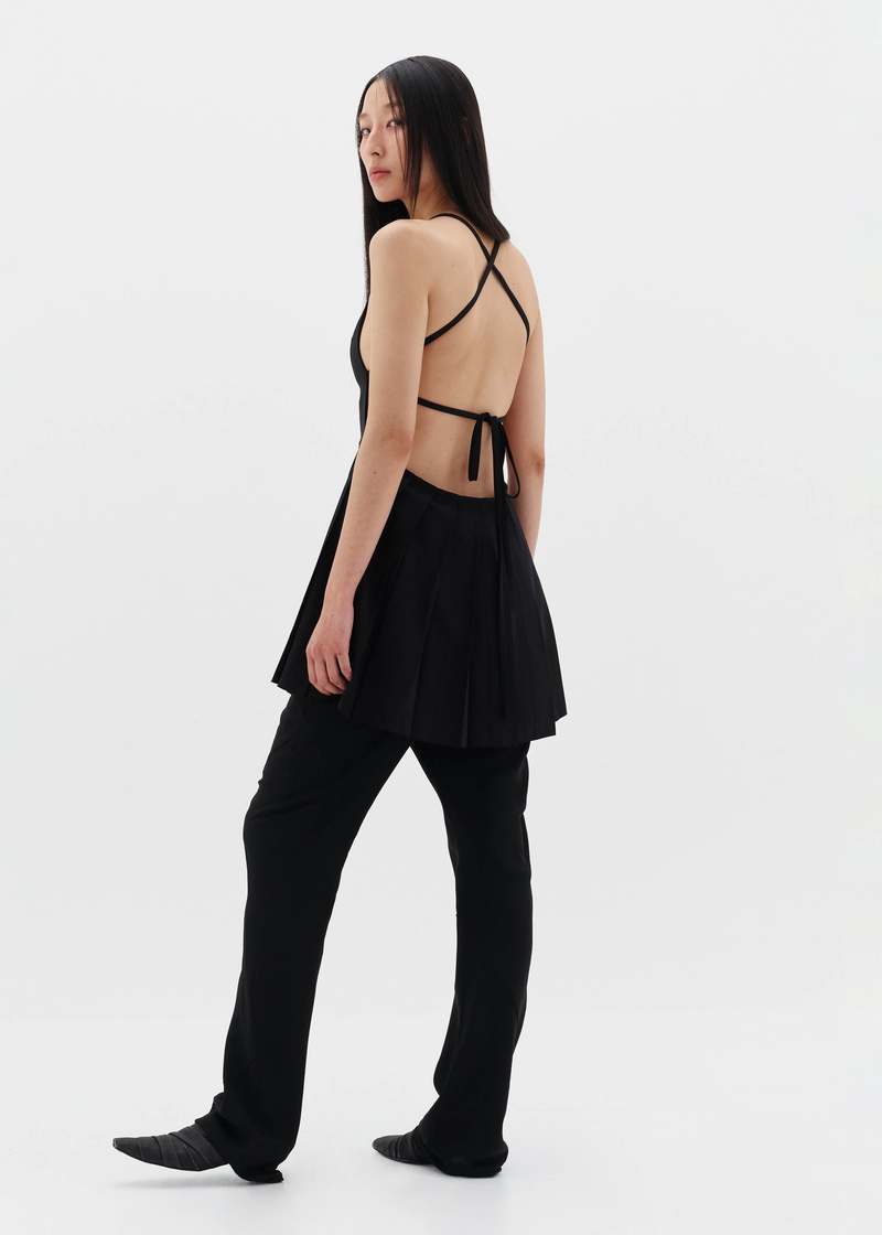 [LOW CLASSIC] PLEATED MINI DRESS ☆送料込☆ LOW CLASSIC] PLEATED MINI DRESS ☆送料込☆