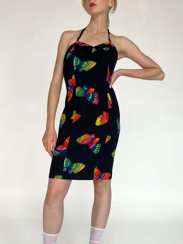 Betsey Johnson Butterfly Halter Dress | Garmentory