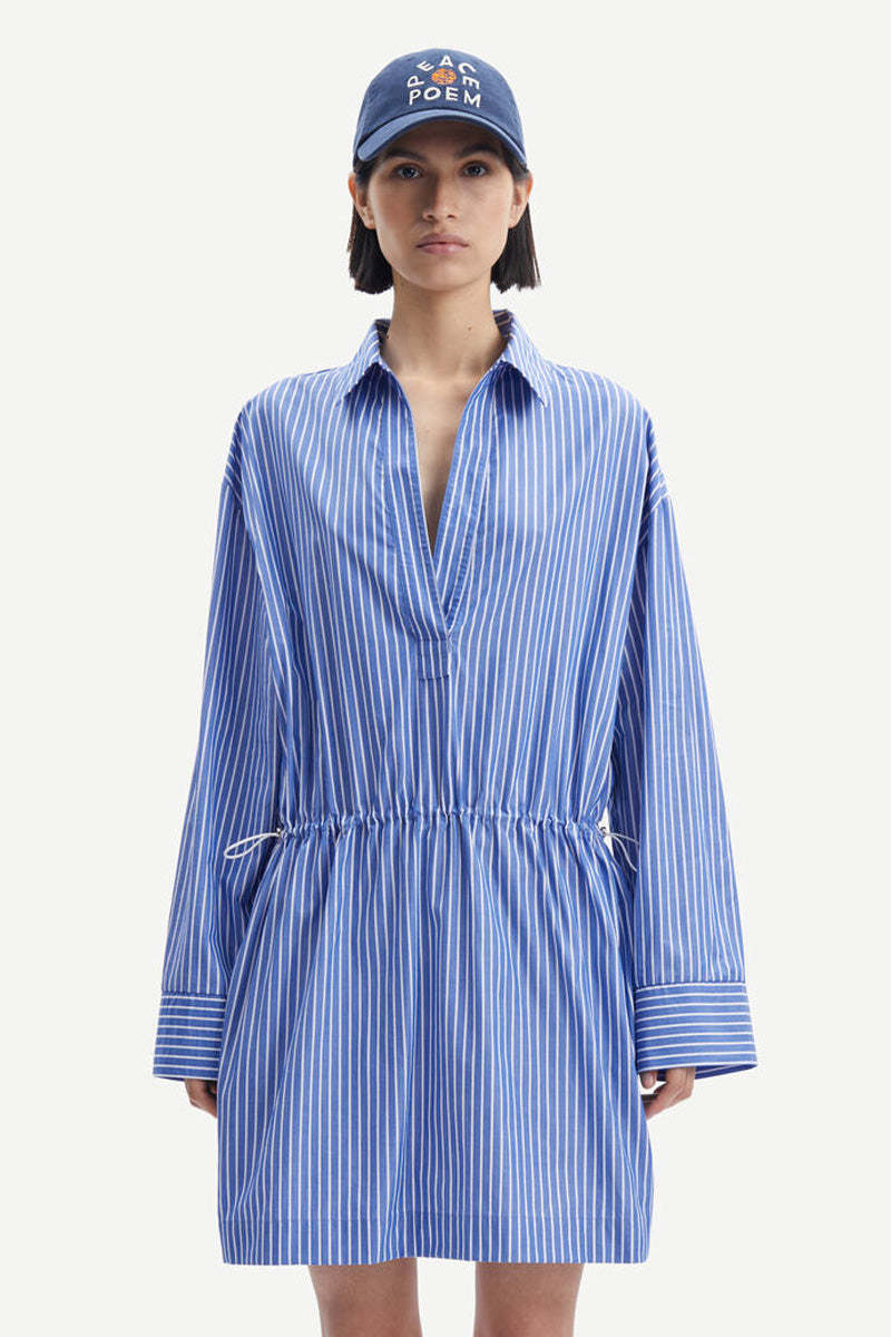 Samsøe & Samsøe Edith Dress - Blue/White Stripe | Garmentory