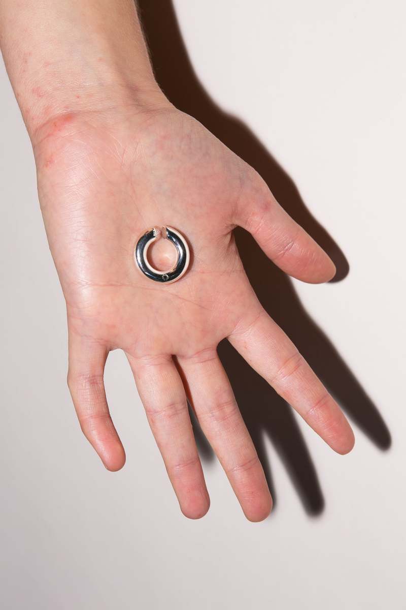 【SASKIA DIEZ サスキア ディツ】SILVER BASIC BOLD EAR CUFF bold WIRE double earcuff – Saskia Diez