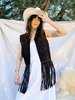 VINTAGE 1970 BROWN SUEDE SPAGHETTI WESTERN FRINGE VEST ✜ XS-M - Thumbnail 2