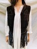 VINTAGE 1970 BROWN SUEDE SPAGHETTI WESTERN FRINGE VEST ✜ XS-M - Thumbnail 6
