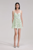 Self-Portrait Mini Dress - Green Floral Print - Thumbnail 1