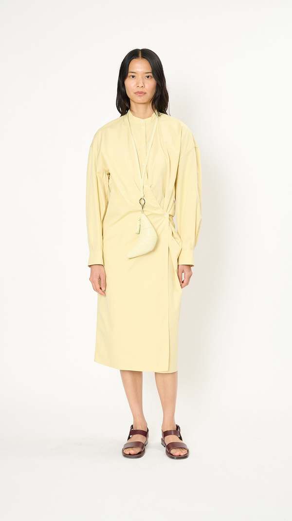 【送料&関税込】Lemaire Officer Collar Shirt Dress LEMAIRE｜OFFICER COLLAR TWISTED DRESS