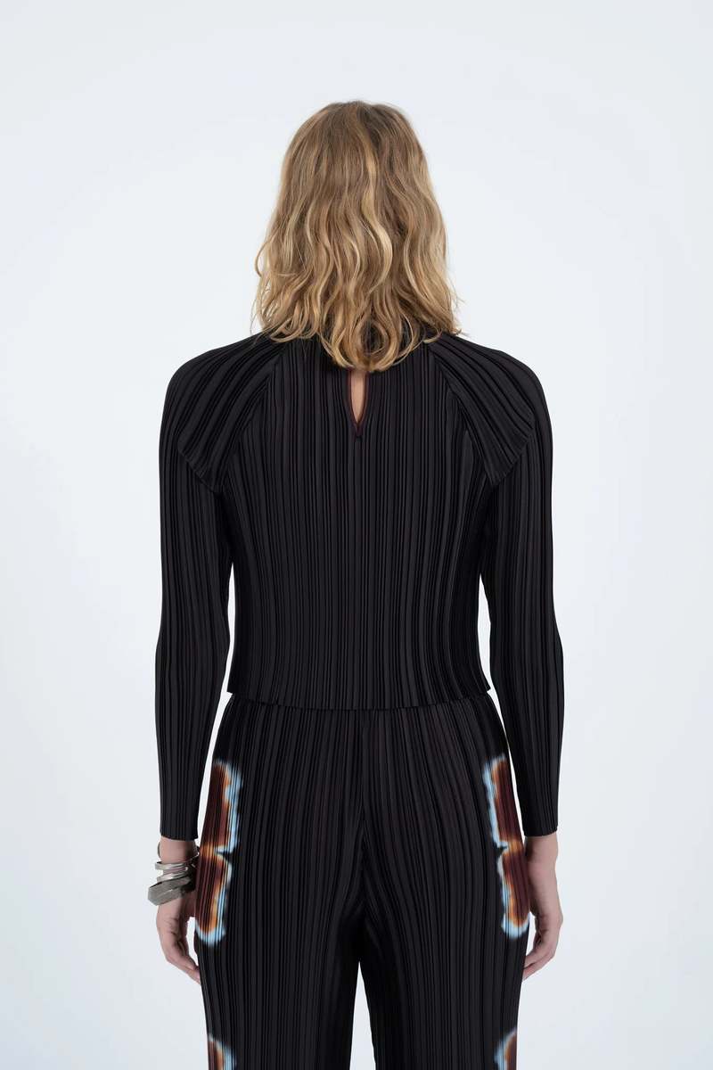 Arthur Box Pleat Raglan Top - Burning Flower