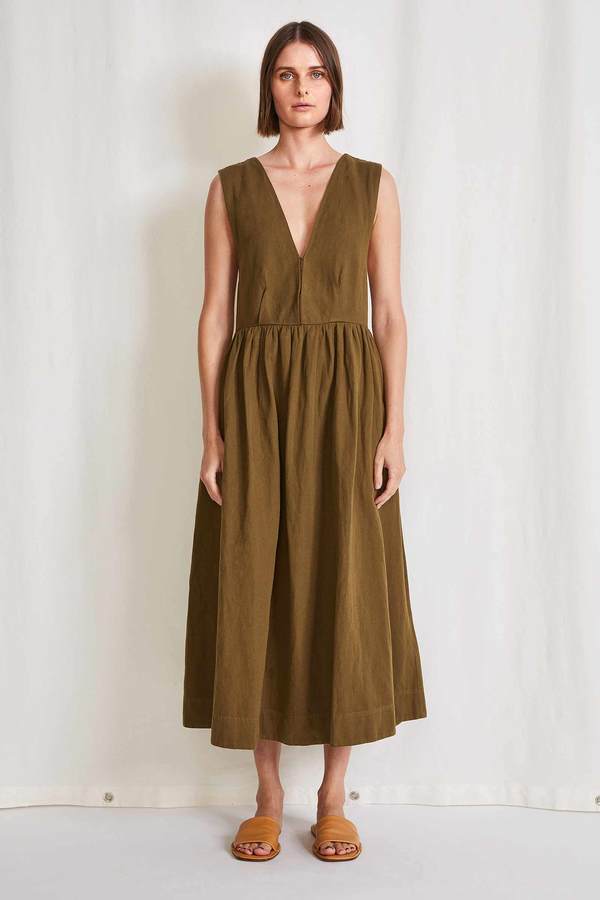 Apiece Apart Moni Dress - Olive | Garmentory