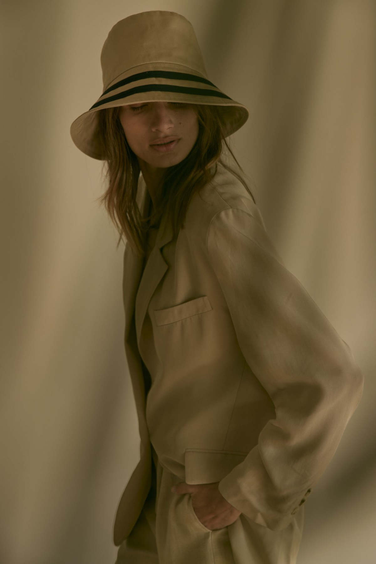 Janessa Leone Colton cotton bucket hat Janessa Leone Colton Bucket - Mushroom | Garmentory main image 2