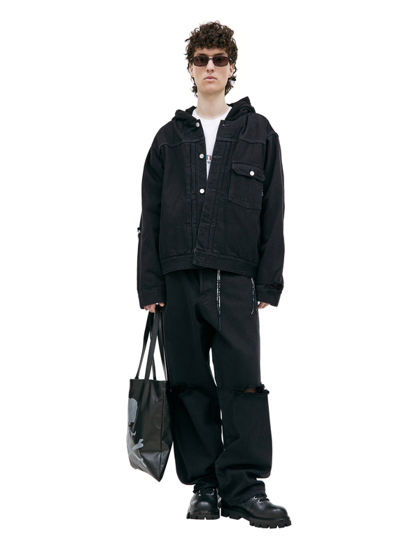 Mastermind WORLD leather tote bag - Black | Garmentory Mastermind WORLD leather tote bag - Black | Garmentory