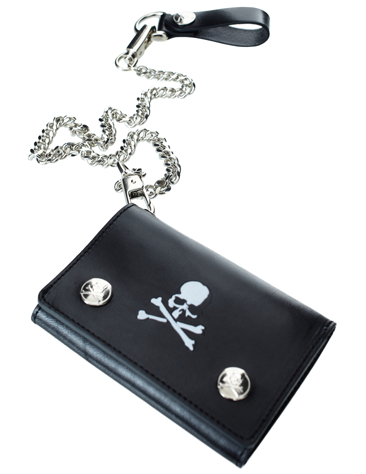 Mastermind World leather wallet with chain - Black | Garmentory