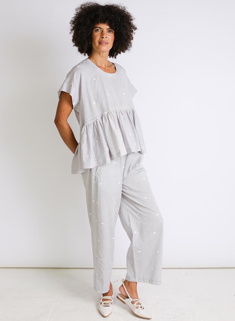 Seek Collective Zoe Top - Tranquil Square Weave