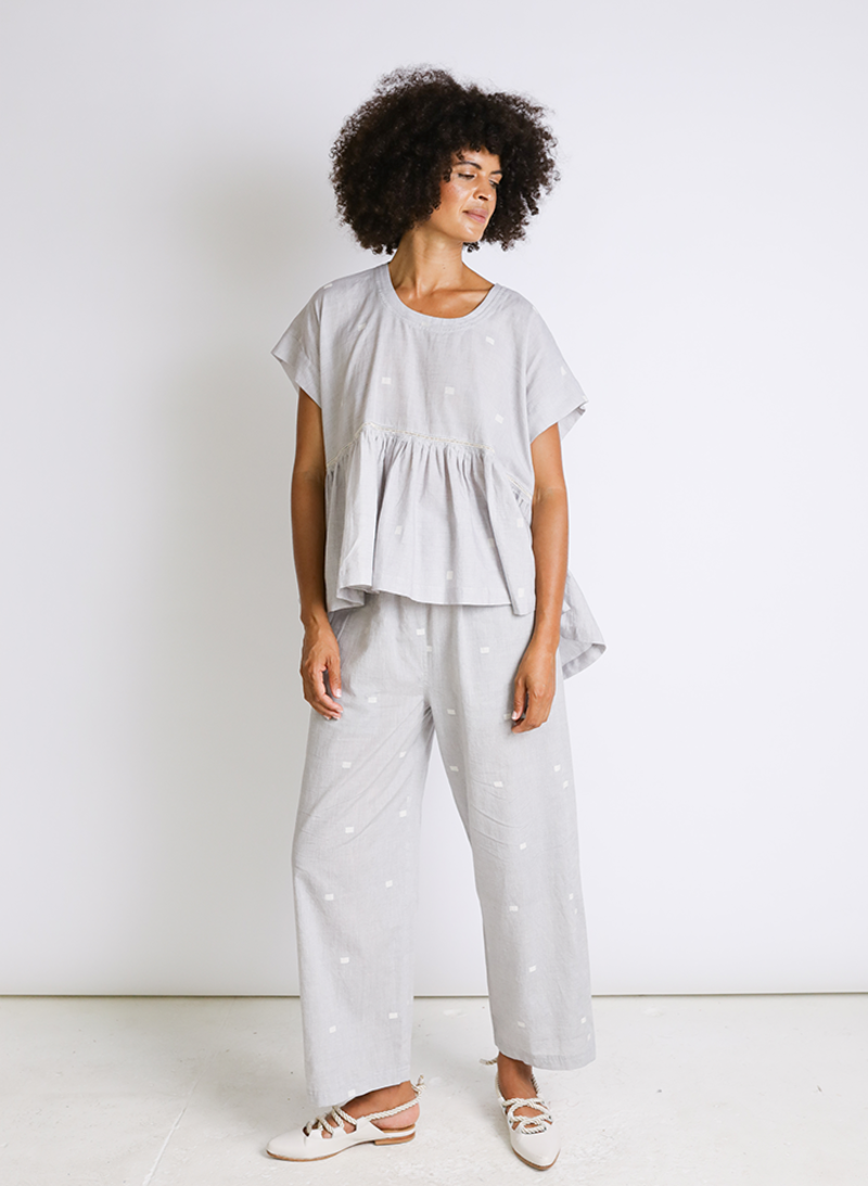 Seek Collective Zoe Top - Tranquil Square Weave