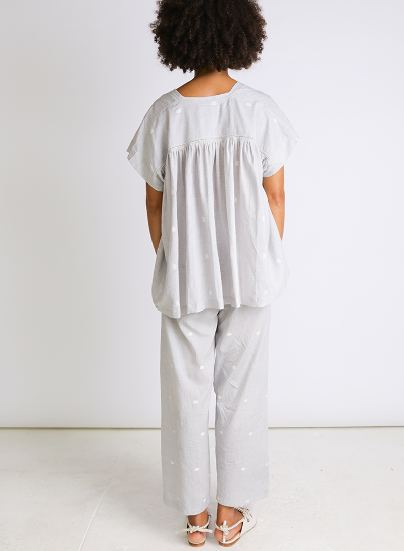 Seek Collective Zoe Top - Tranquil Square Weave