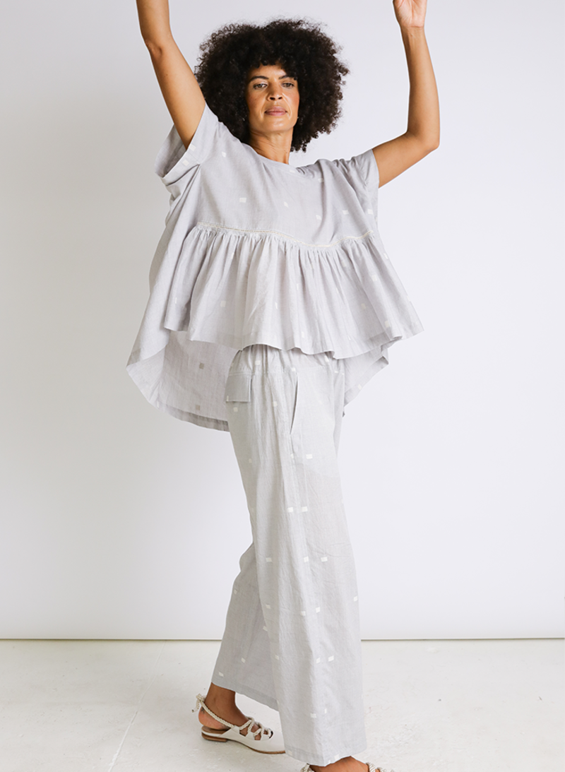Seek Collective Zoe Top - Tranquil Square Weave