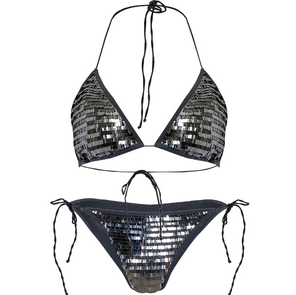 seree Silver Sequin Bikini Set