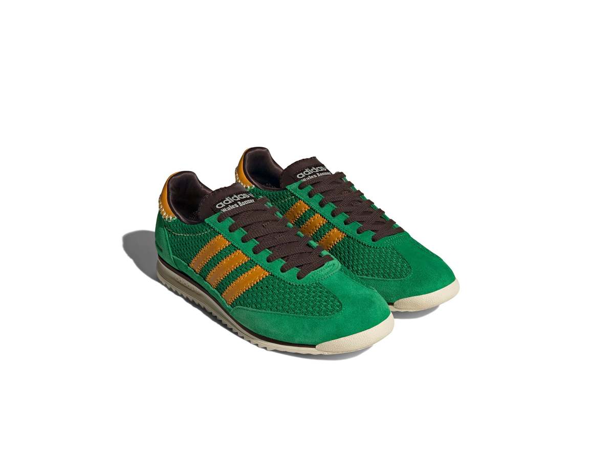 adidas gazelle silver green womens Wales Bonner // X Adidas Brown & Orange Knit SL72 Sneaker  VSP Consignment
