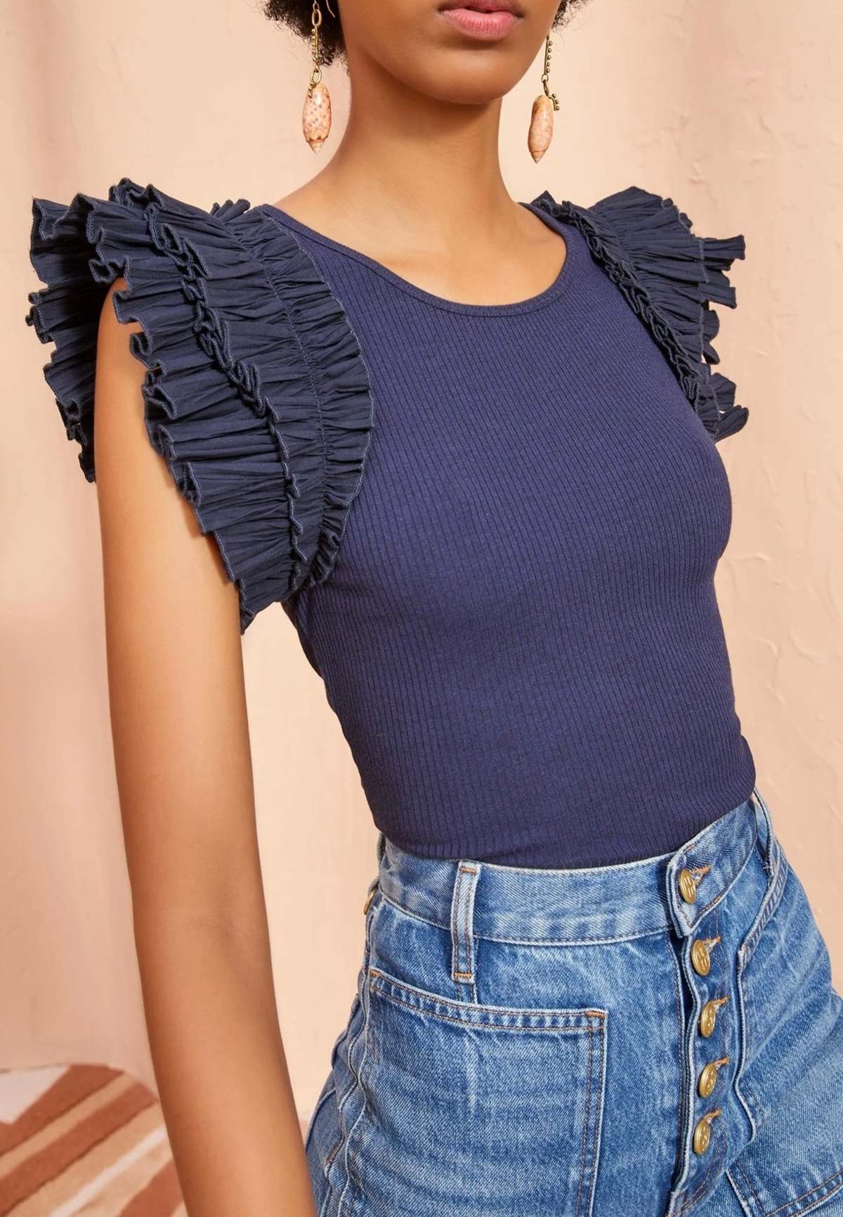 Ulla Johnson Lilo Top - Midnight | Garmentory