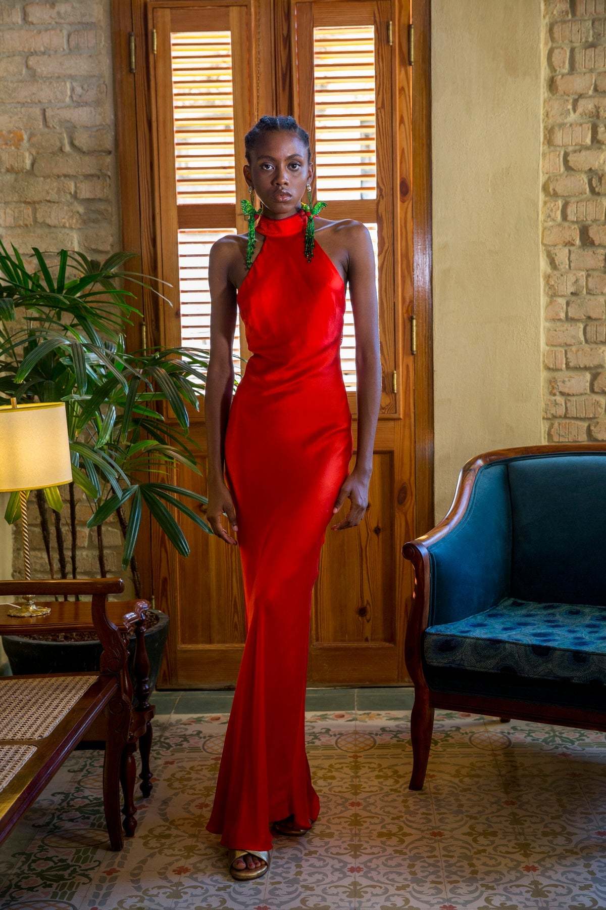 Carolina K Iris Dress - Fiery Red | Garmentory