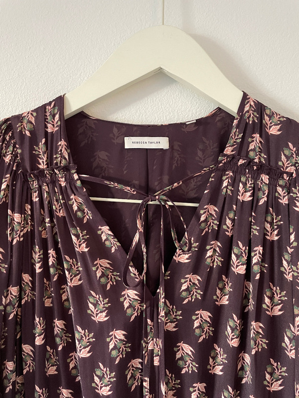 rebecca taylor zia fleur pleated dress Rebecca Taylor Zia Fleur Tie-front Pleated Dress