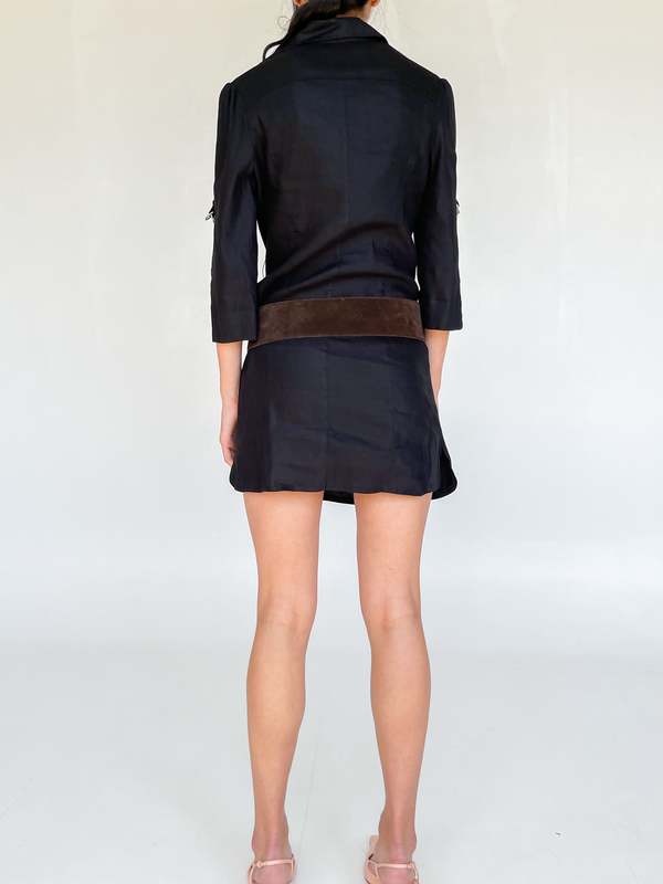 Bebe Linen Cargo Mini Dress - Black | Garmentory Bebe Linen Cargo Mini Dress - Black | Garmentory