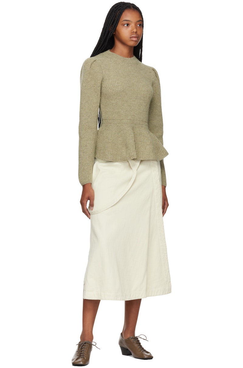 スカート Lemaire Midi skirt LEMAIRE Buckled wool-blend midi skirt | NET-A-PORTER