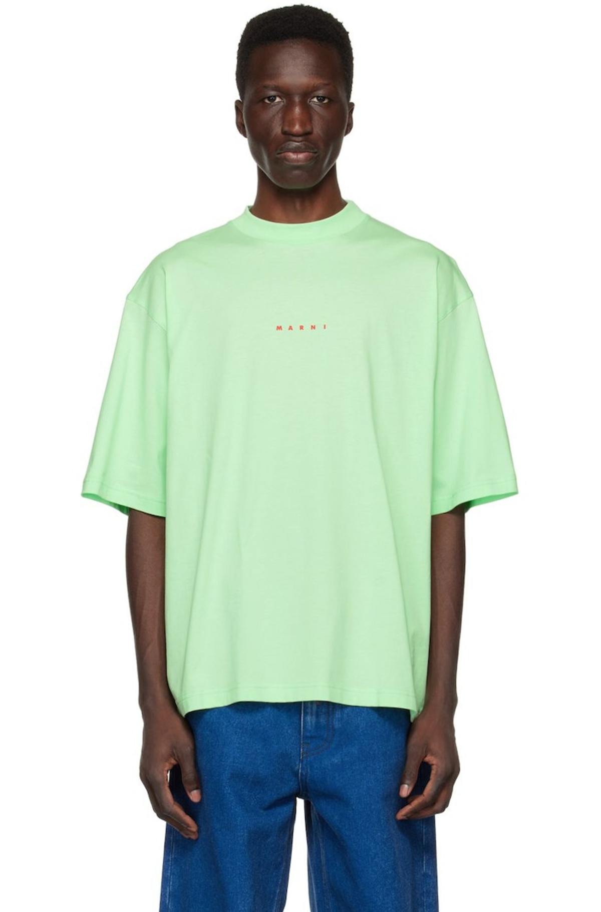 Marni Loose Fit T-Shirt - Green | Garmentory