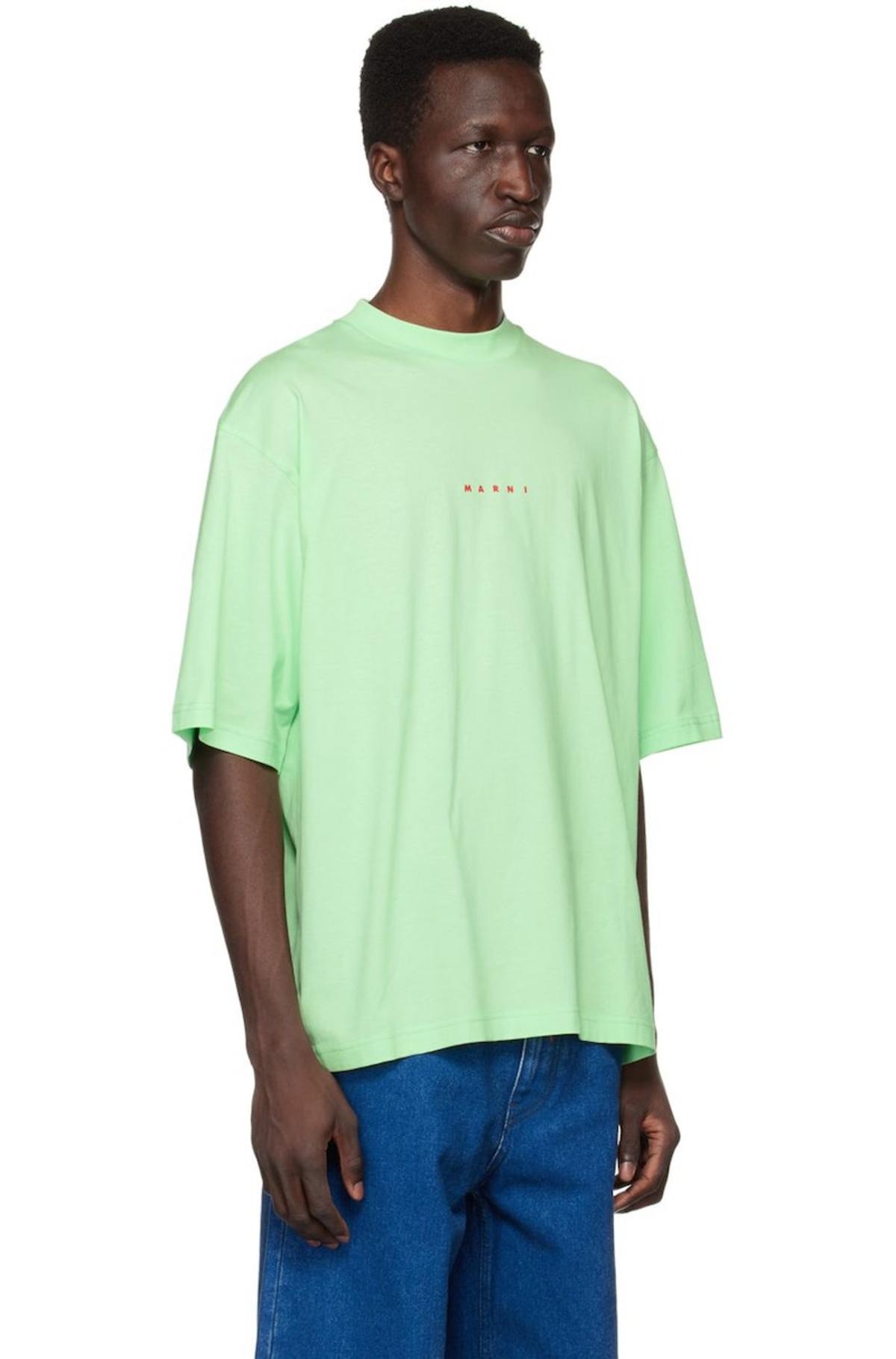 Marni Loose Fit T-Shirt - Green | Garmentory