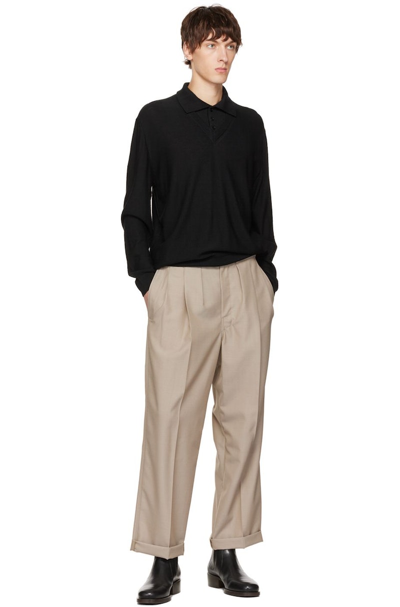 LEMAIRE-Beige-Loose-Pleated-