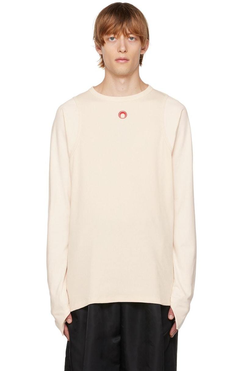 Marine Serre ロングTシャツベージュ 