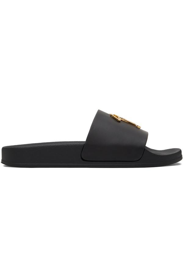 Giuseppe Zanotti Brett Slides - Black | Garmentory display picture 2