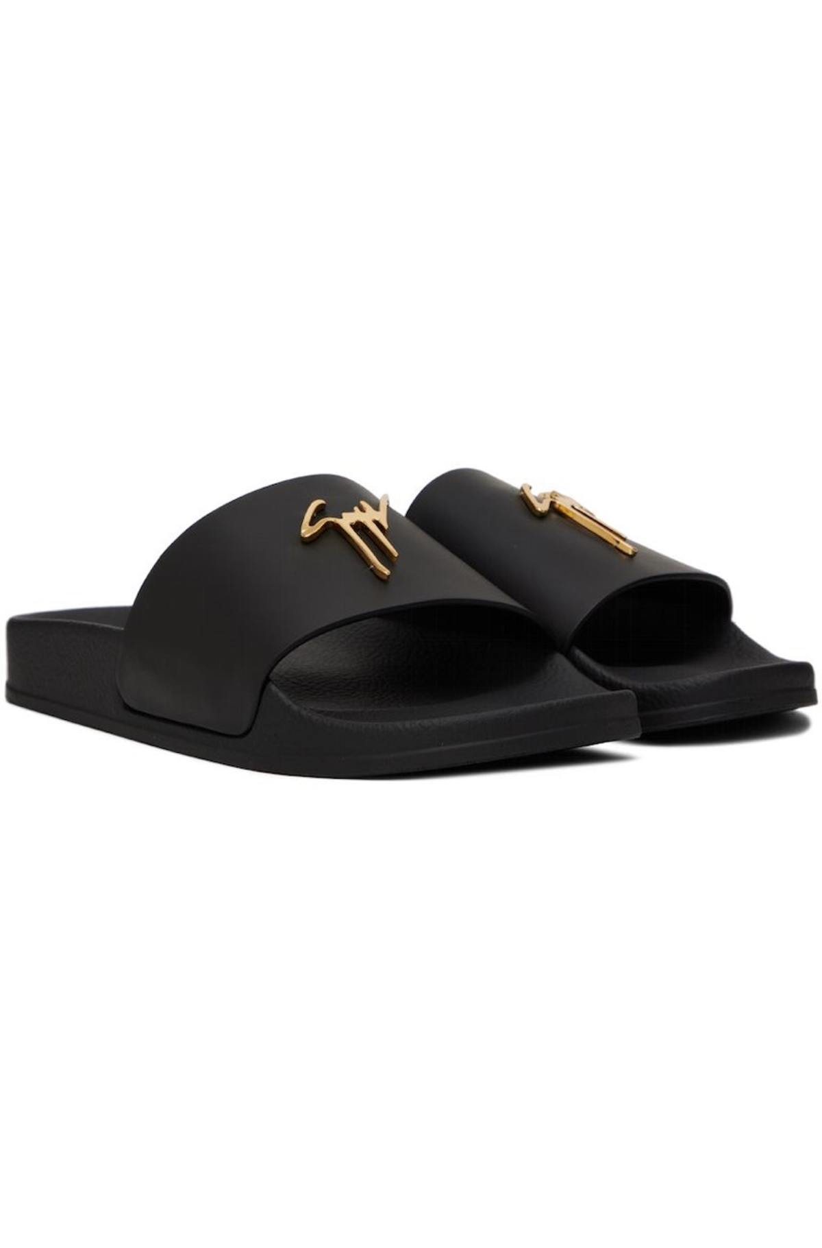 Giuseppe Zanotti Brett Slides - Black | Garmentory